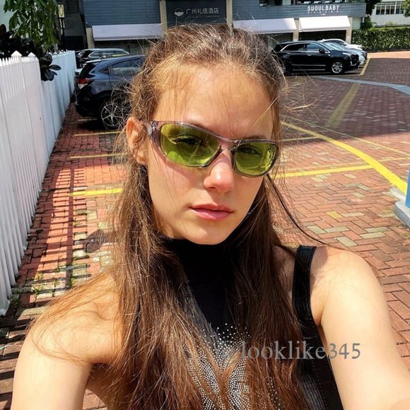 Fashion Retro Vintage Sports Sunglasses green lens main image 9